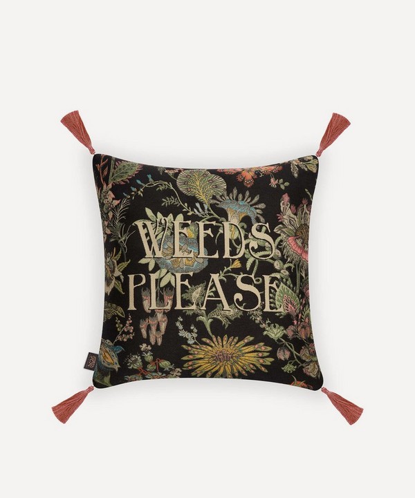 House of Hackney - Flora Fantasia Weeds Please Jacquard Cushion image number null