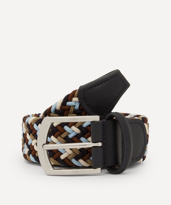 Anderson's - Woven Elasticated Multicoloured Blue Belt