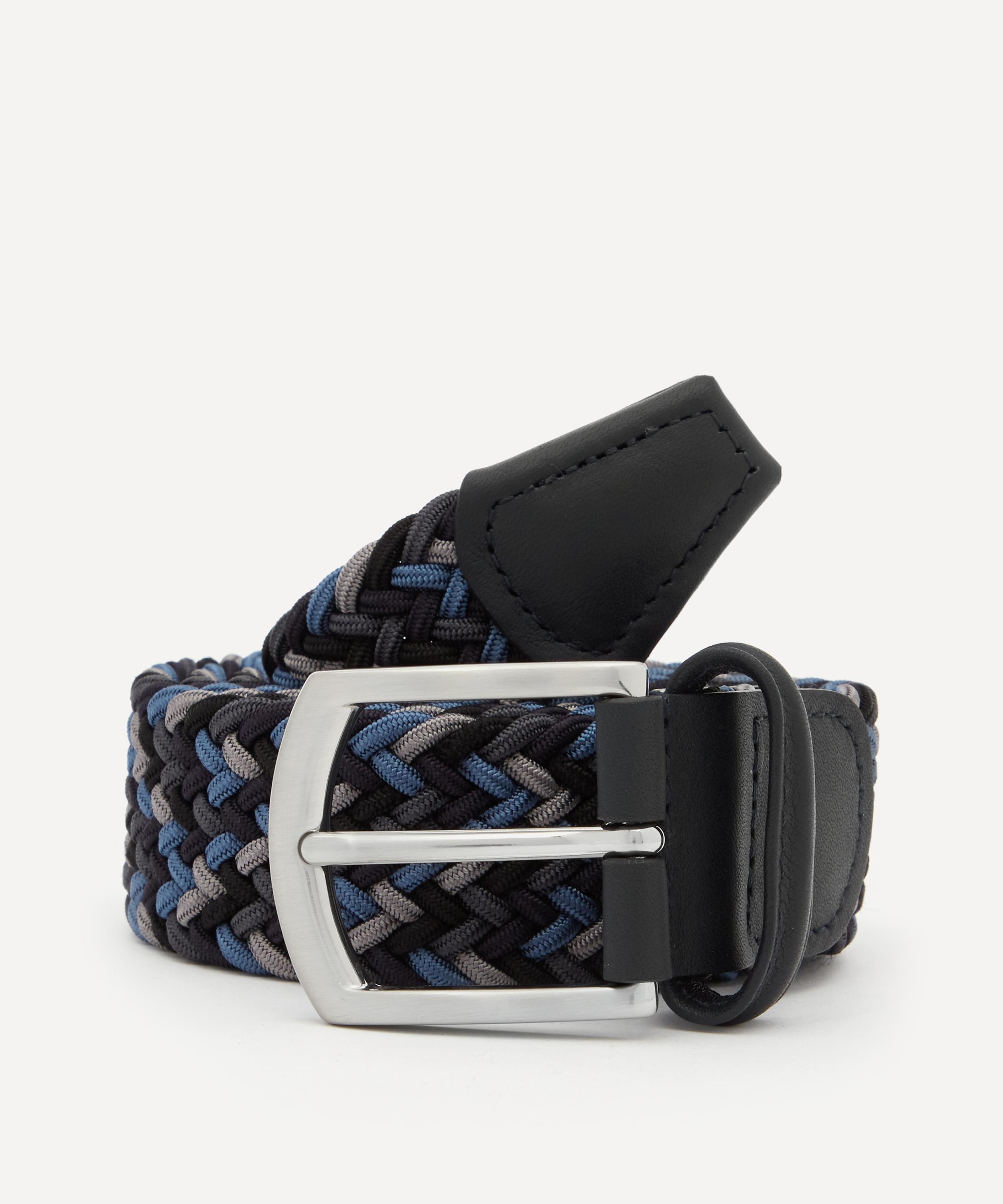 BRUCLE Woven Elastic Belt in Gray and Blue