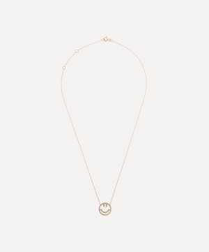 Roxanne First - 14ct Gold Have a Nice Day Happy Face Pendant Necklace image number 2