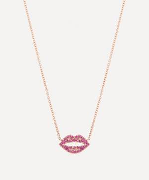 14ct Rose Gold Scarlett Kiss Pink Sapphire Pendant Necklace