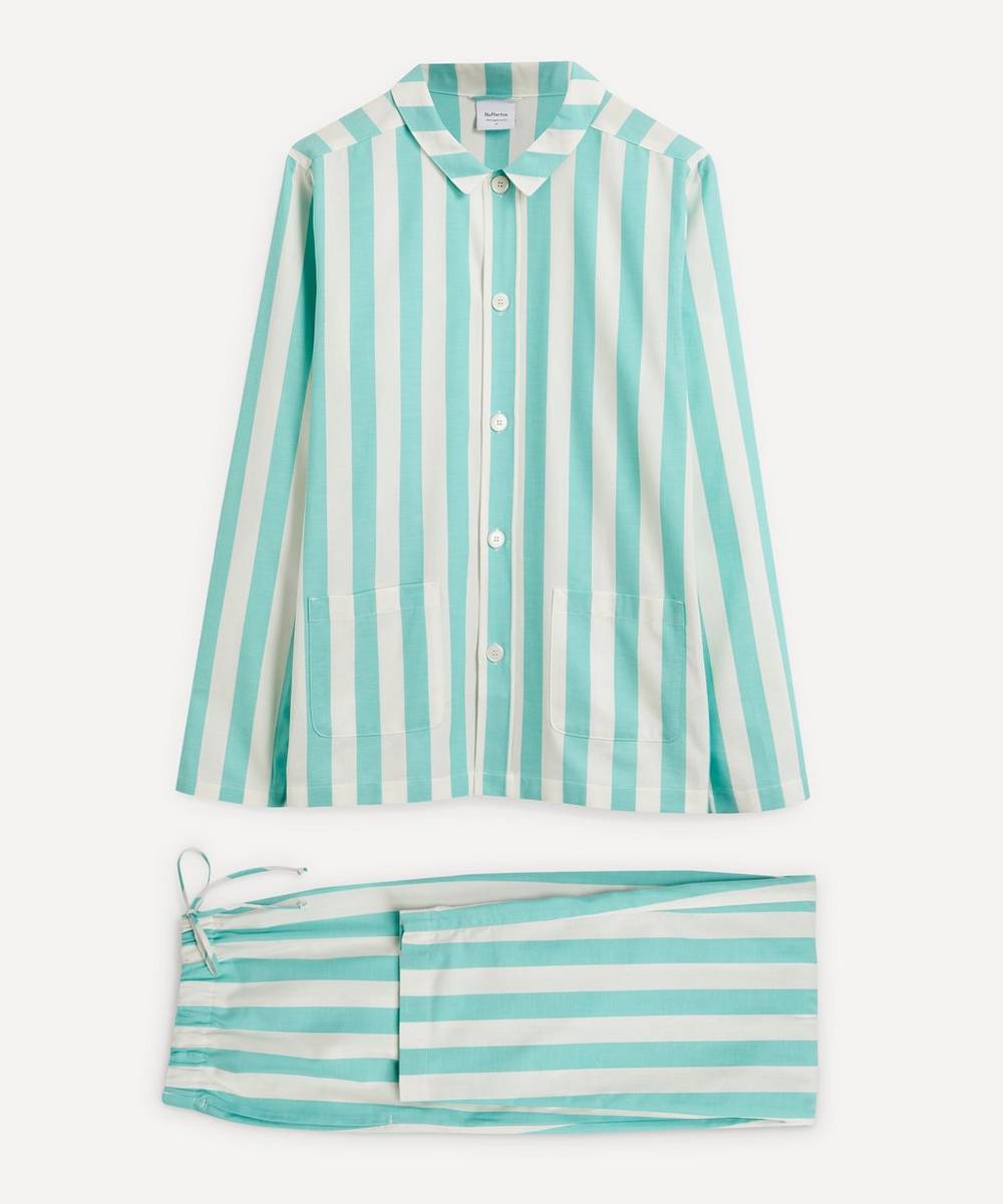 Nufferton - Uno Turquoise and White Striped Pyjamas