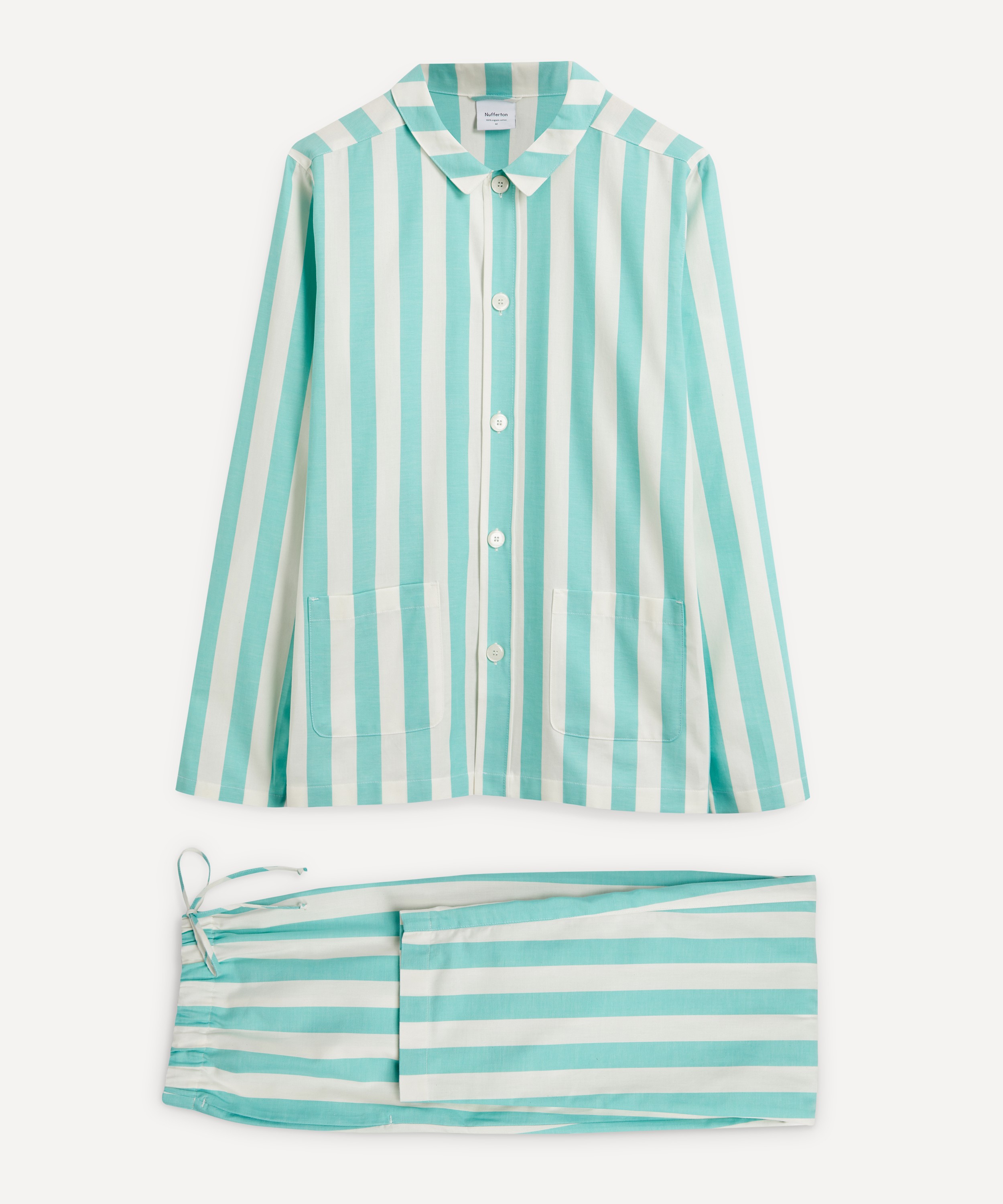 Nufferton Uno Turquoise and White Striped Pyjamas
