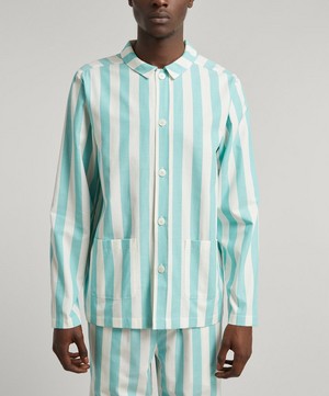 Nufferton - Uno Turquoise and White Striped Pyjamas image number 4