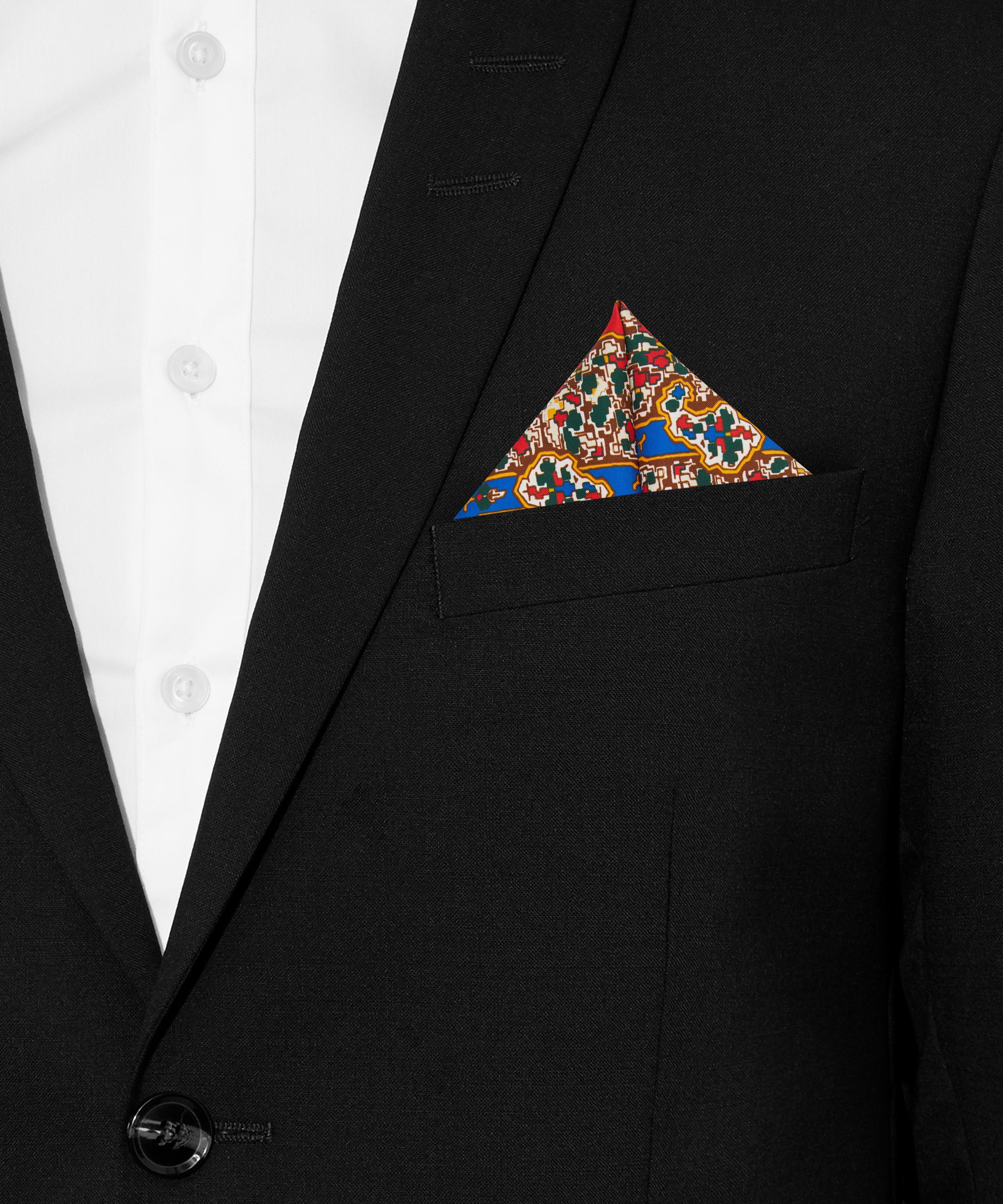 Liberty - Betley Printed Silk Pocket Square image number 1