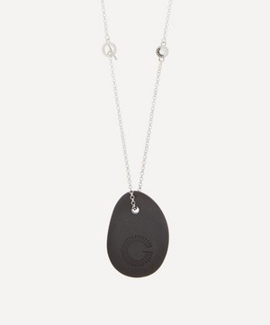 Veronique Gabai - Silver-Tone Pebble Pendant Perfume Necklace image number 0