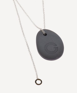 Veronique Gabai - Silver-Tone Pebble Pendant Perfume Necklace image number 3