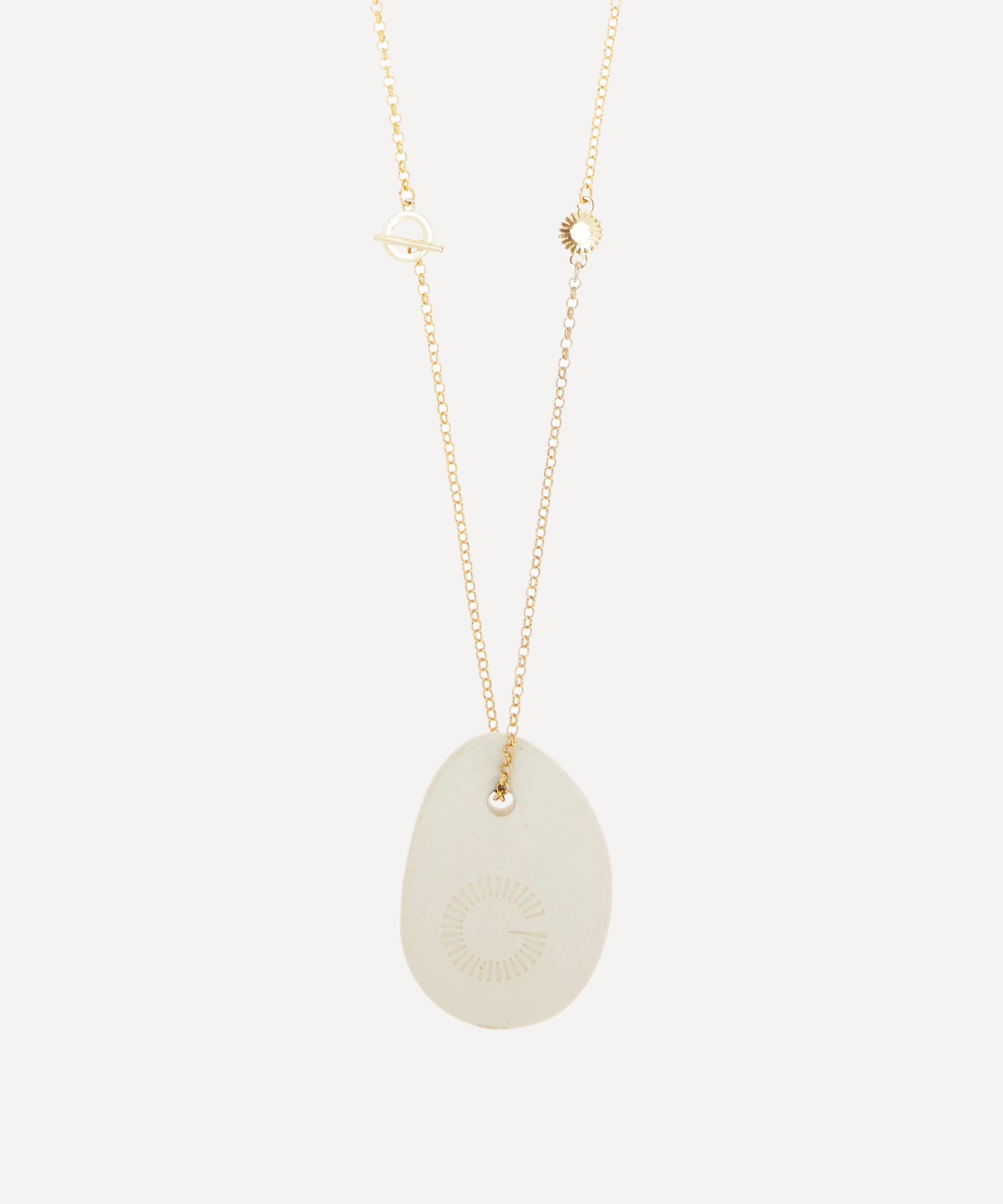 Veronique Gabai - Gold-Tone Pebble Pendant Perfume Necklace image number 0