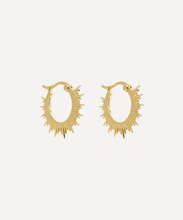 Anna + Nina - Gold-Plated Rising Sun Hoop Earrings image number 0