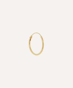 Anna + Nina - Gold-Plated Medium Plain Ring Single Hoop Earring image number 0