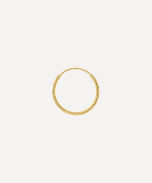 Anna + Nina - Gold-Plated Medium Plain Ring Single Hoop Earring image number 2