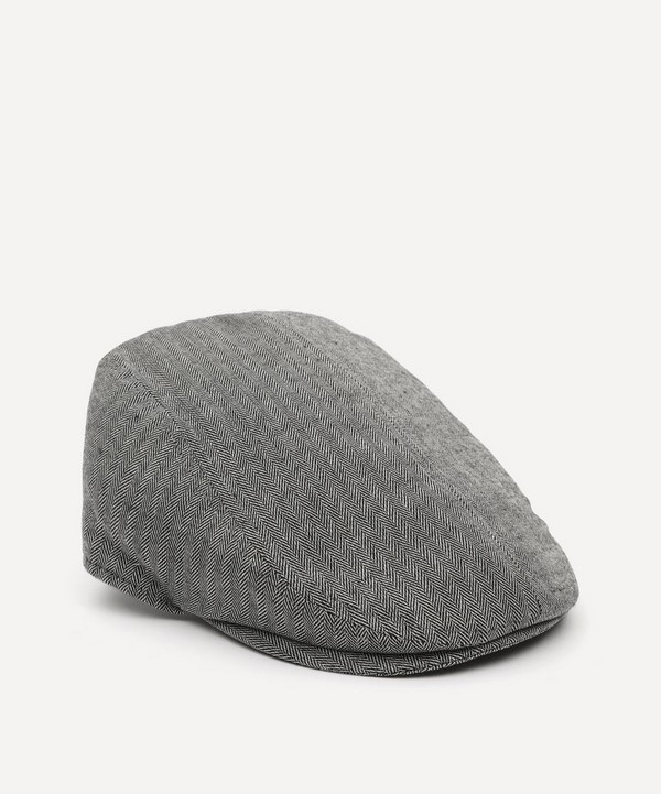 Christys' - Driver Tailored Linen Flat Cap image number null