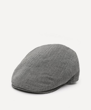 Christys' - Driver Tailored Linen Flat Cap image number 1