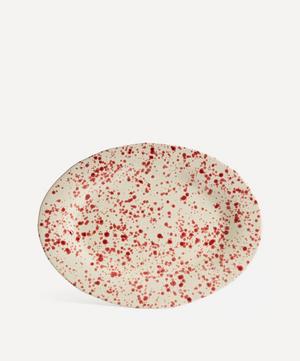 Hot Pottery - Irregular Serving Platter Cranberry image number 1