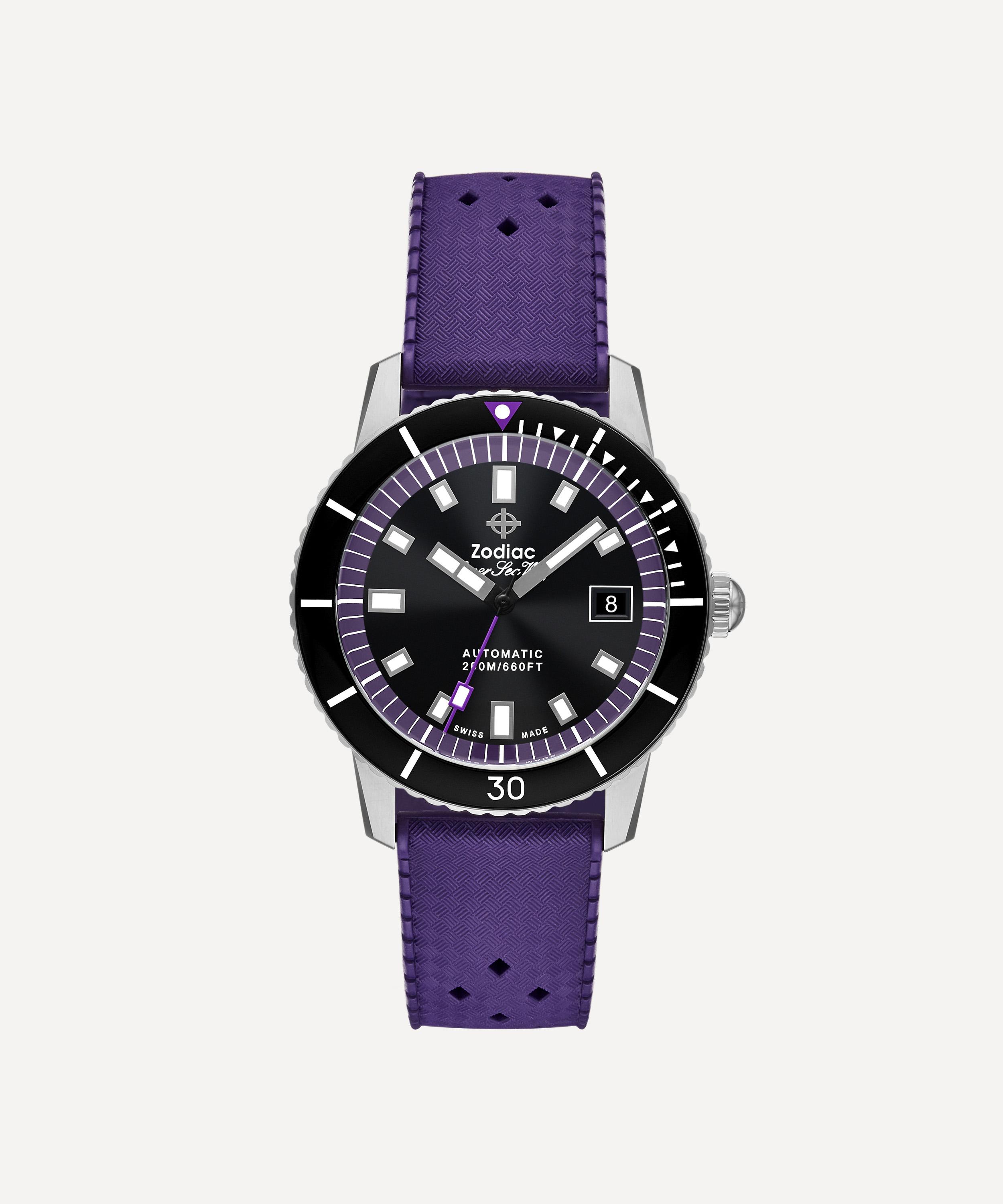 Zodiac X Liberty Super Sea Wolf Stainless Steel 3-Strap Watch 