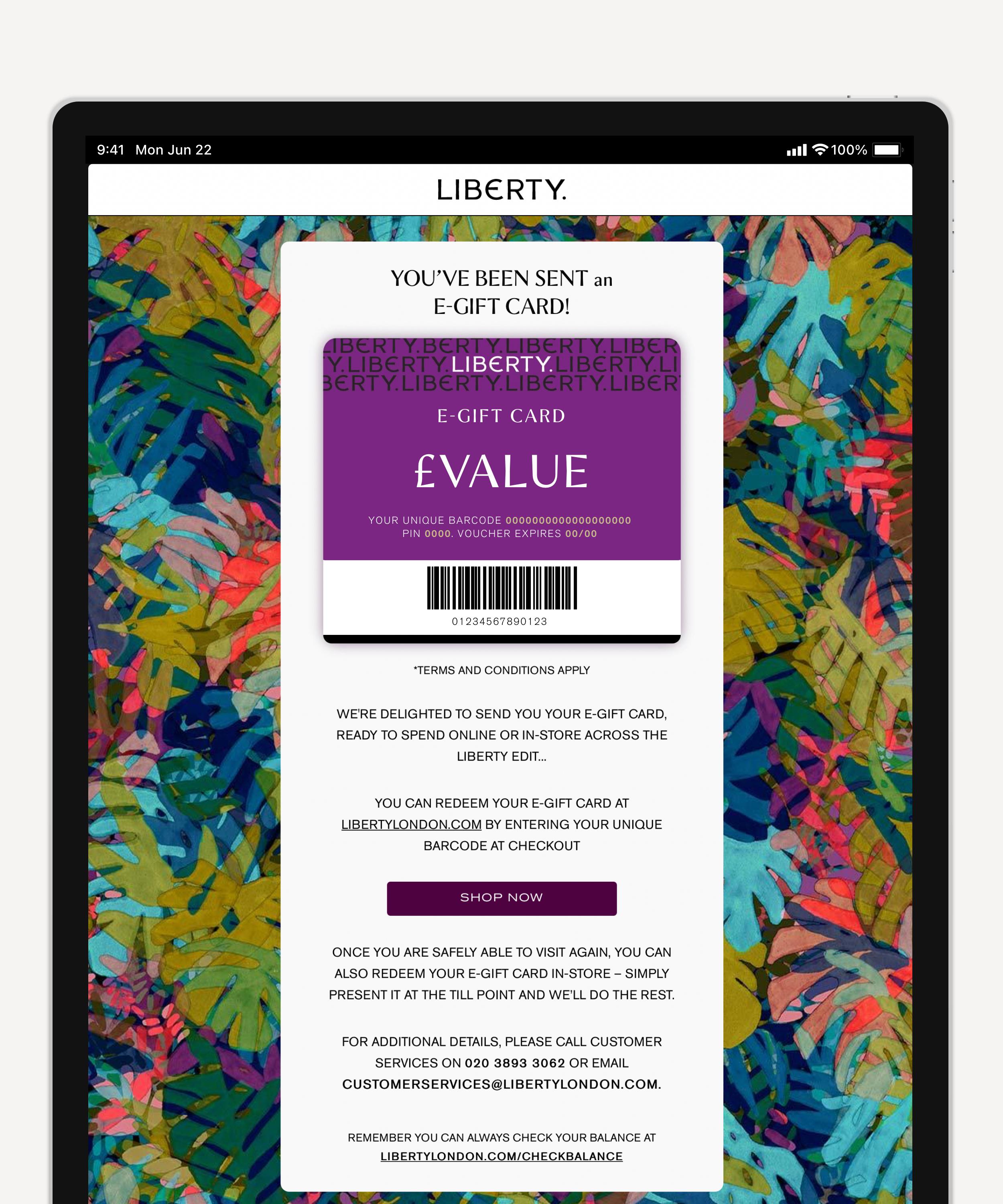 Liberty- Liberty E-Gift Card image number 2