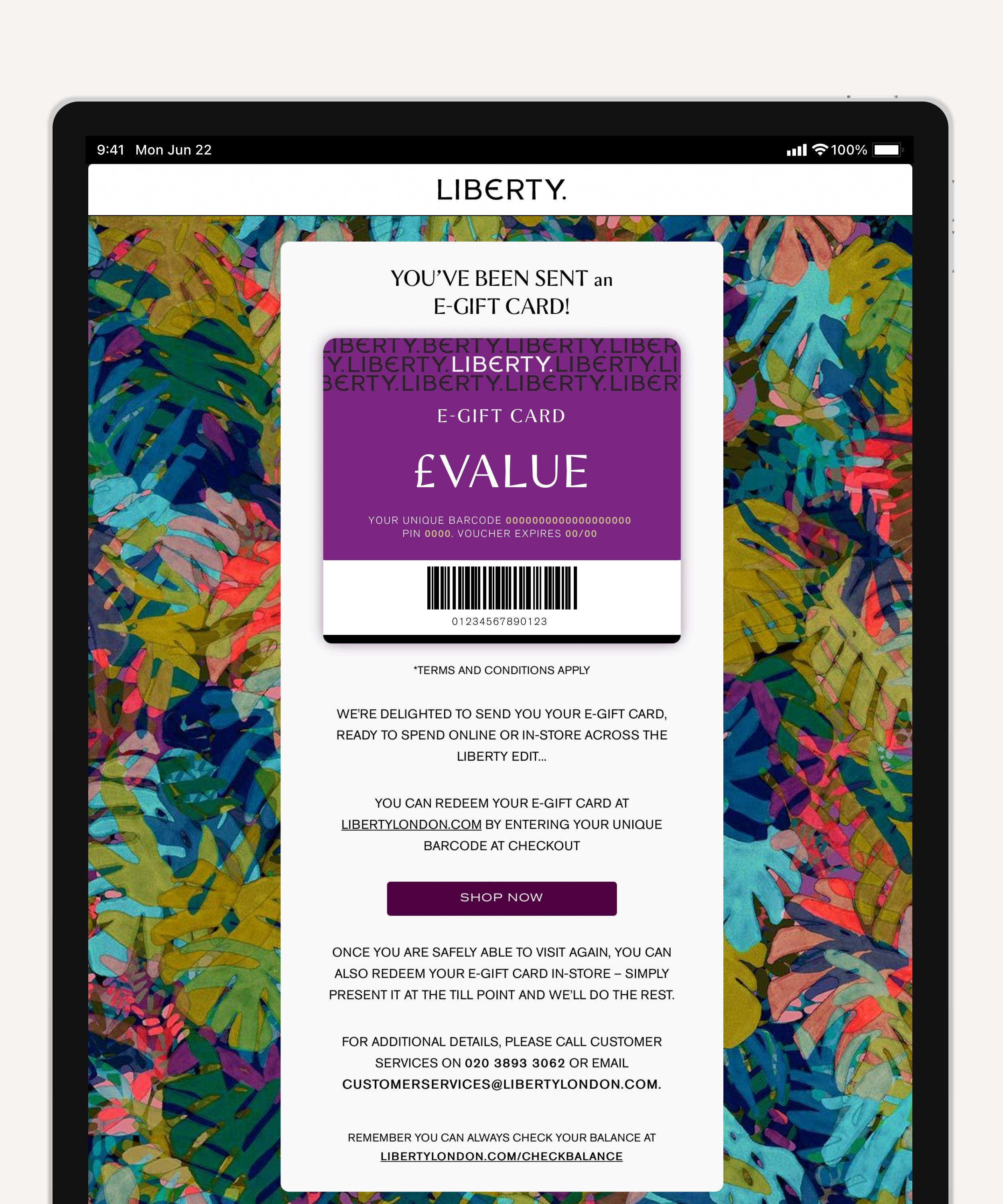 Liberty Liberty E-Gift Card