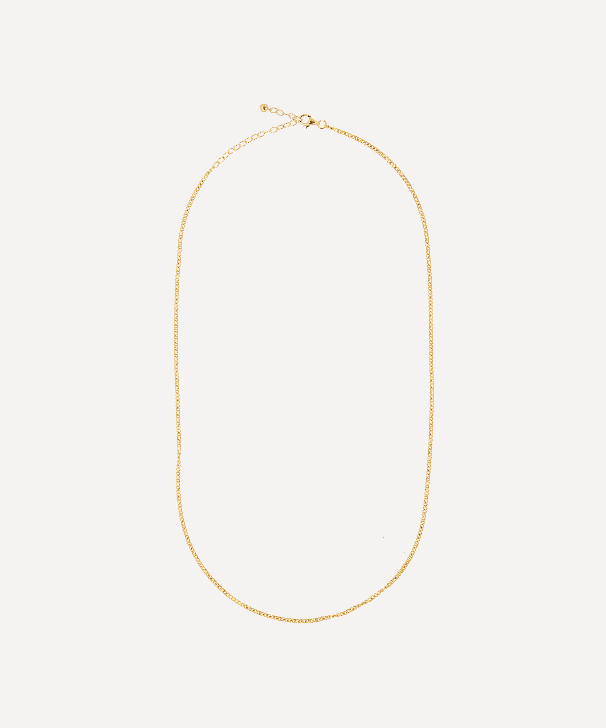 Monica Vinader - Gold Plated Vermeil Silver 18-20" Curb Chain Necklace image number 0