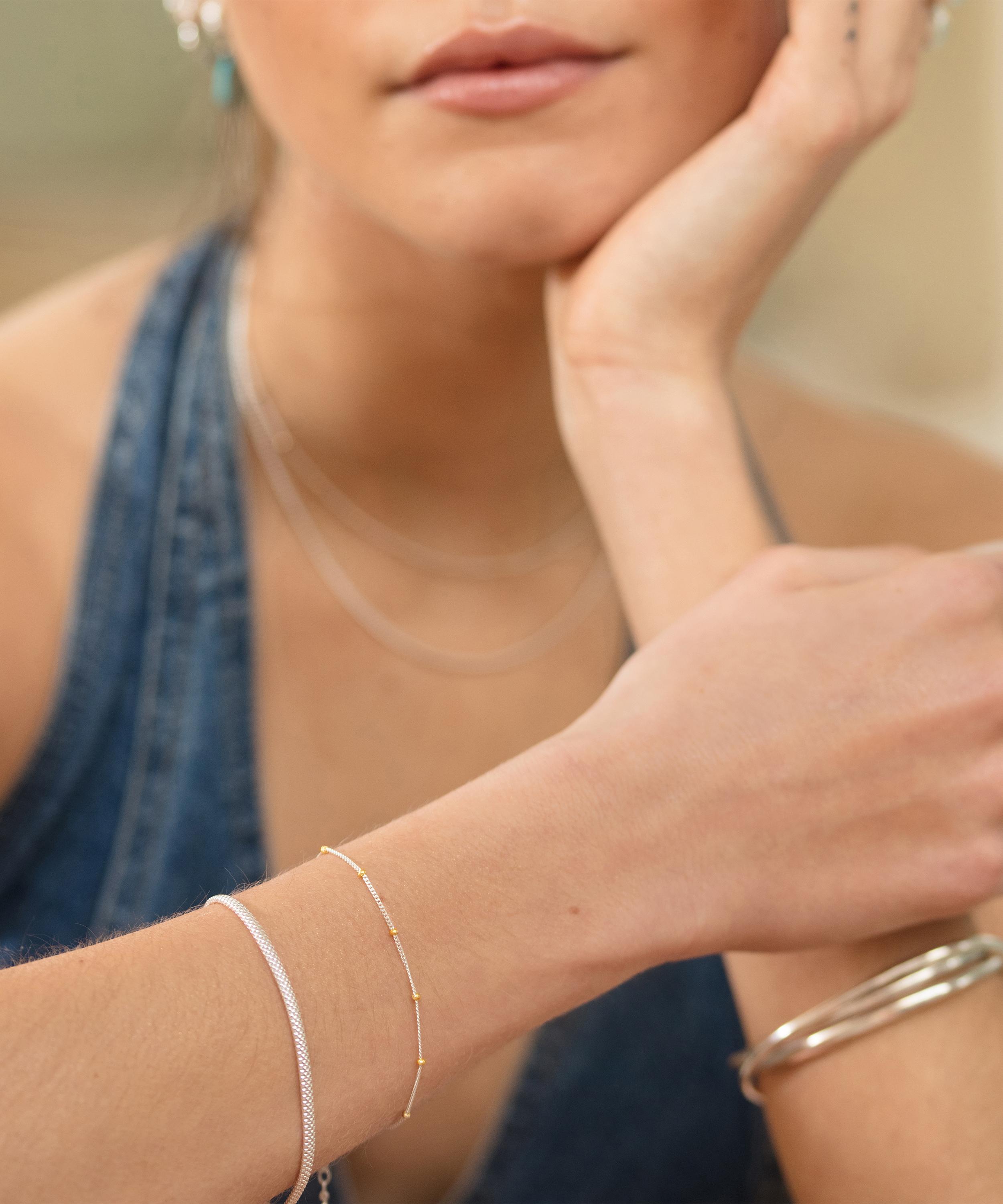 Monica Vinader - Mixed Metal Beaded Chain Bracelet image number 2