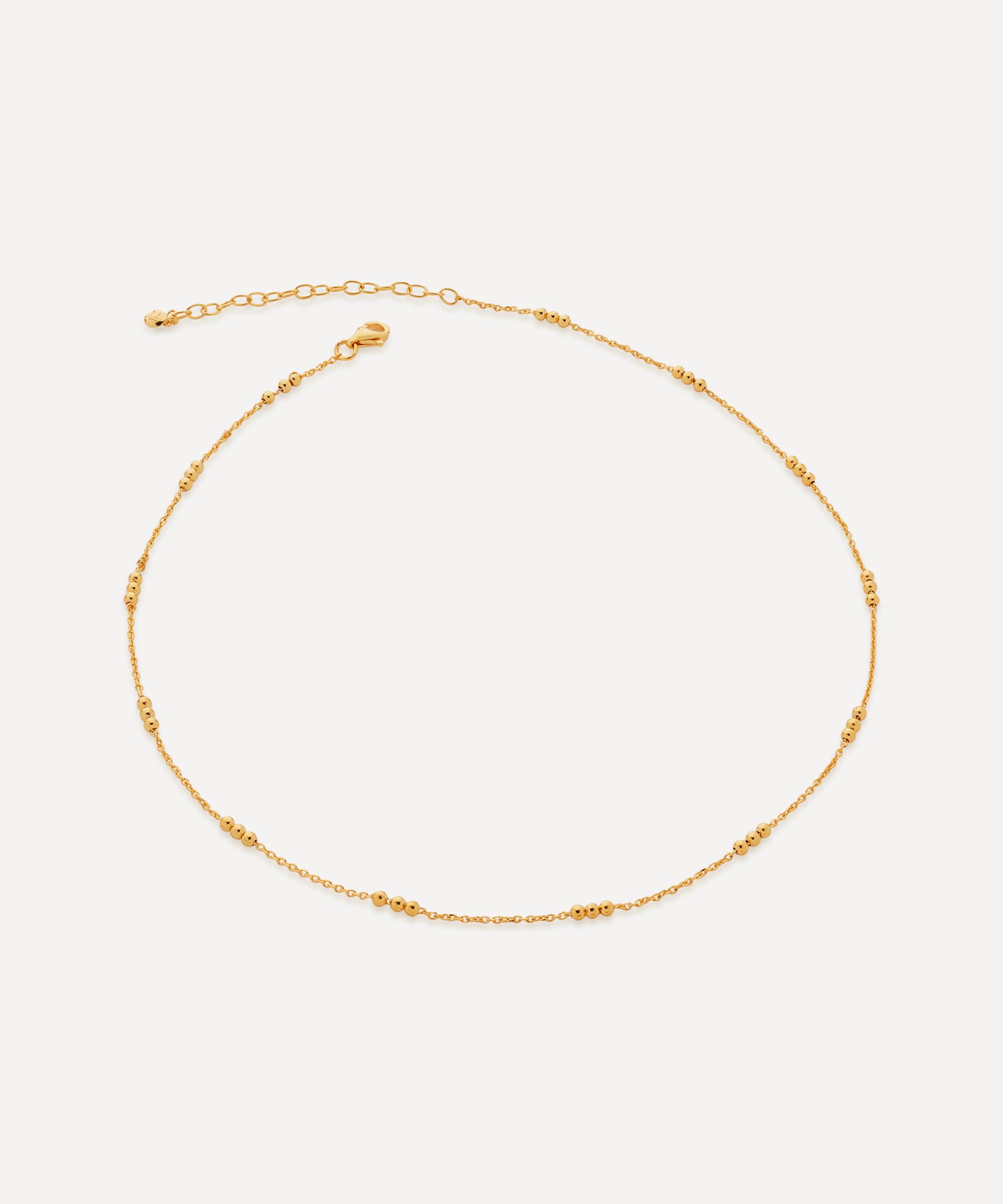 【VINTAGE HOLLYWOOD】Vine Half Chain Necklace_VH2479NE003M Monica Vinader Gold Plated Vermeil Silver 18-20