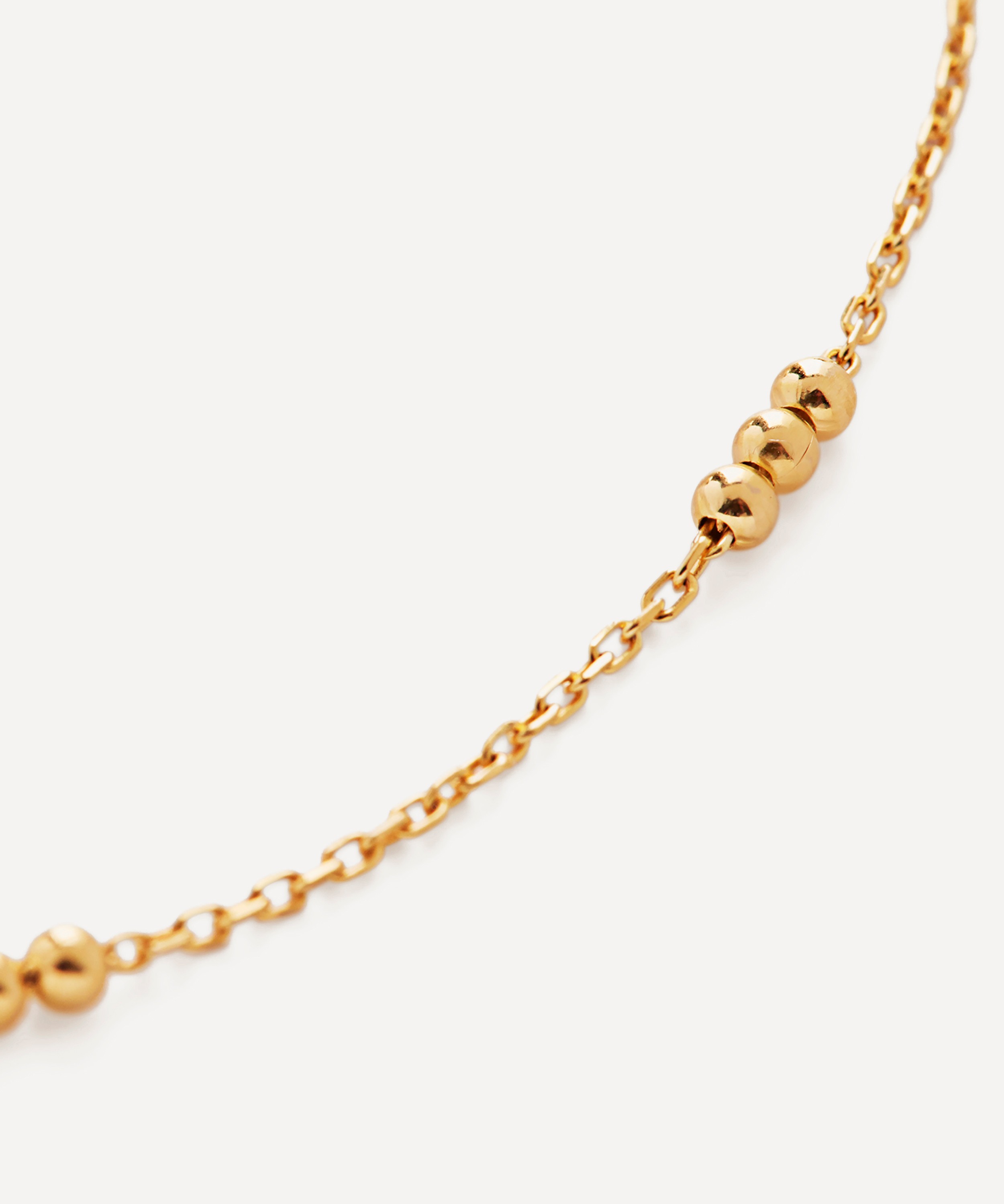 Monica Vinader - Gold Plated Vermeil Silver 18-20" Triple Beaded Chain Necklace image number 2