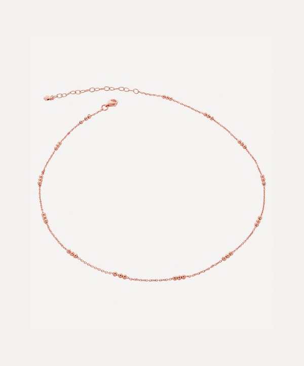 Monica Vinader - Rose Gold Plated Vermeil Silver 18-20" Triple Beaded Chain Necklace image number null