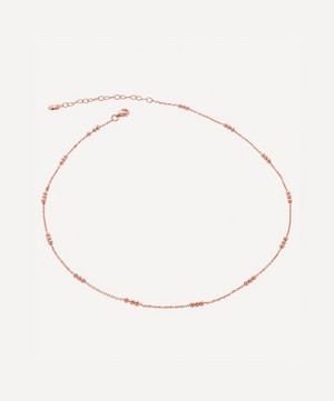 Monica Vinader - Rose Gold Plated Vermeil Silver 18-20" Triple Beaded Chain Necklace image number 0