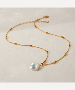 Monica Vinader - Rose Gold Plated Vermeil Silver 18-20" Triple Beaded Chain Necklace image number 2