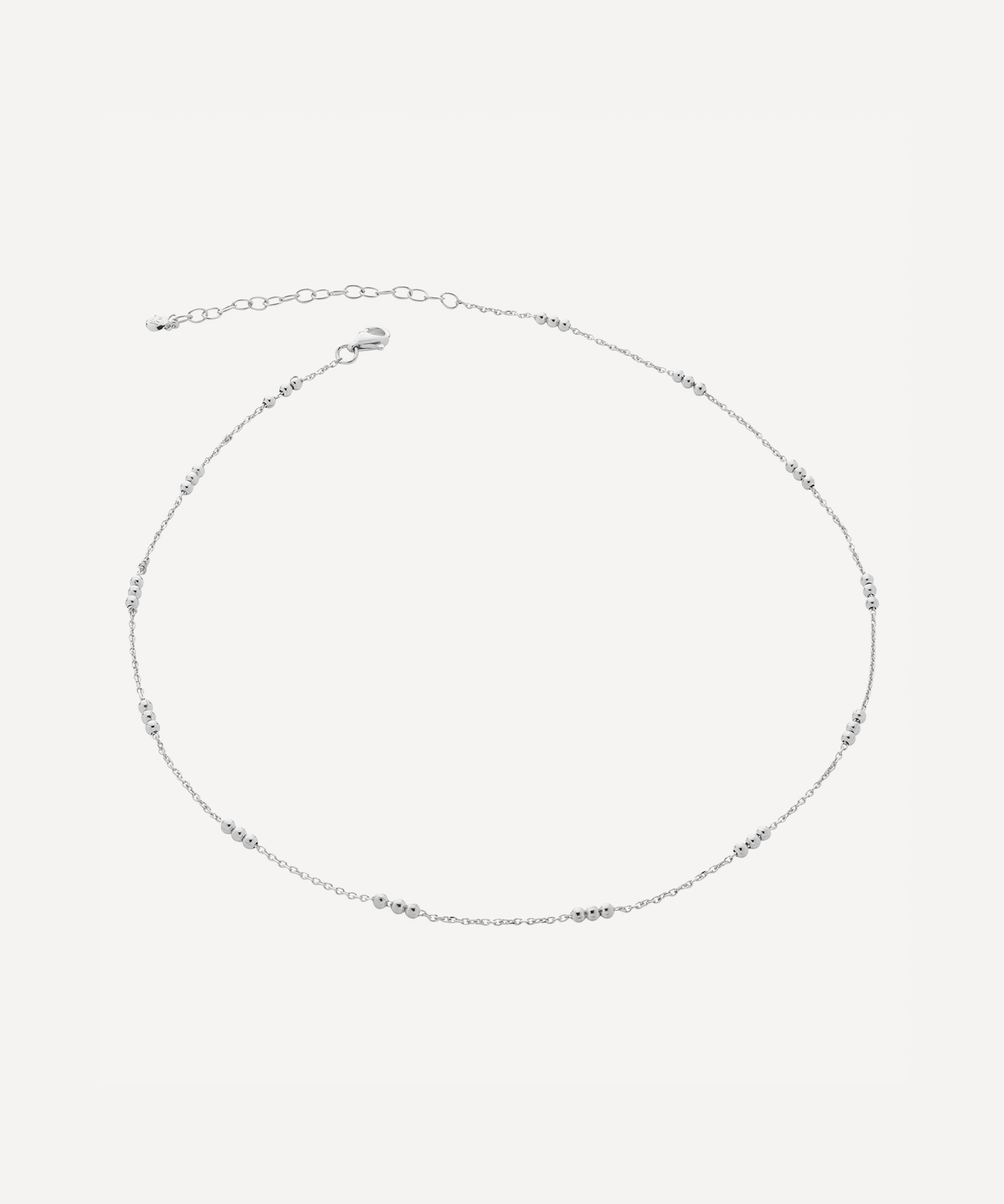 Monica Vinader - Silver 18-20" Triple Beaded Chain Necklace image number 0