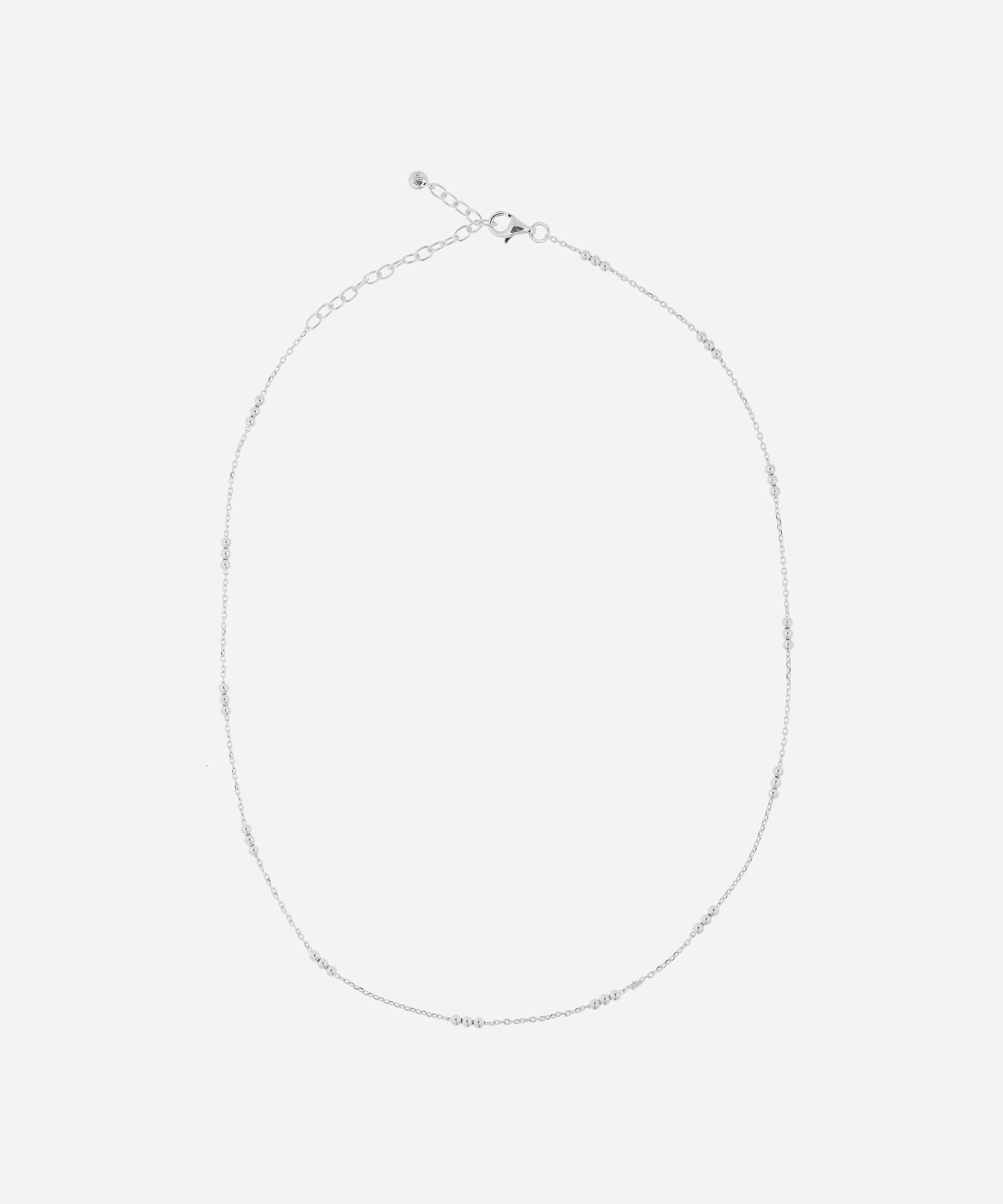 Monica Vinader - Silver 14-16" Triple Beaded Choker Necklace image number 0