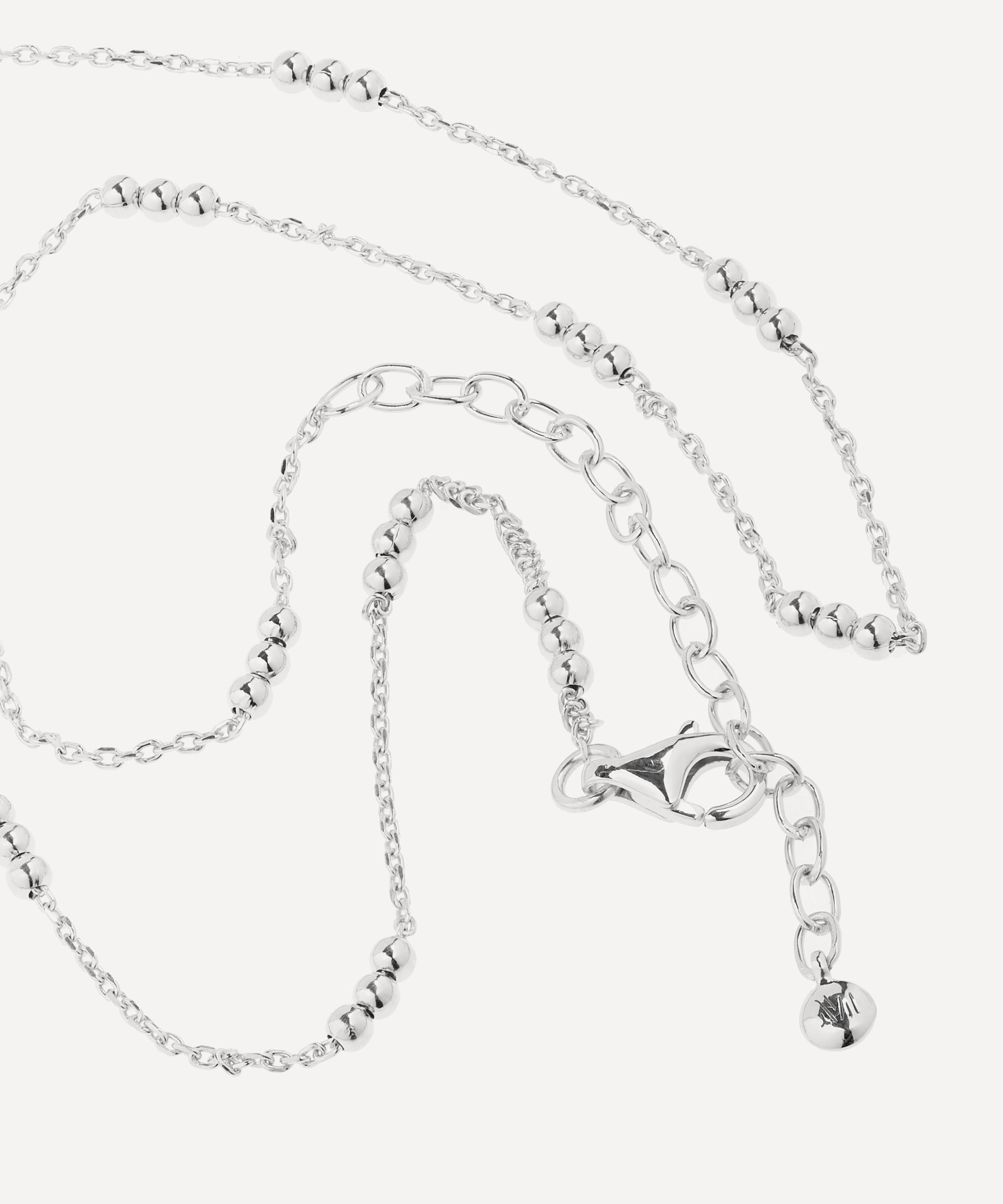 Monica Vinader - Silver 14-16" Triple Beaded Choker Necklace image number 2