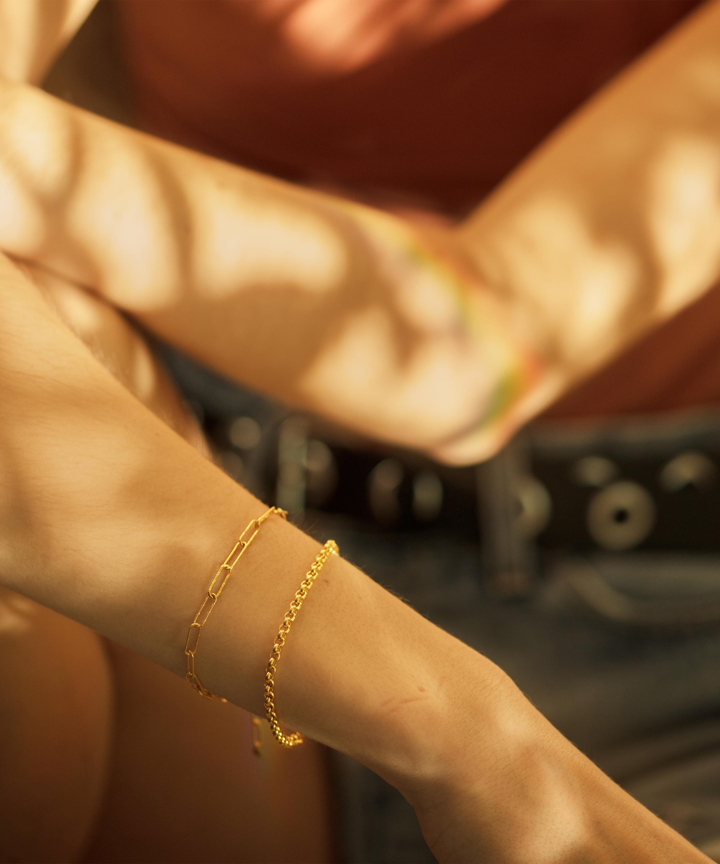 Monica Vinader - Rose Gold Plated Vermeil Silver Vintage Chain Bracelet image number 1