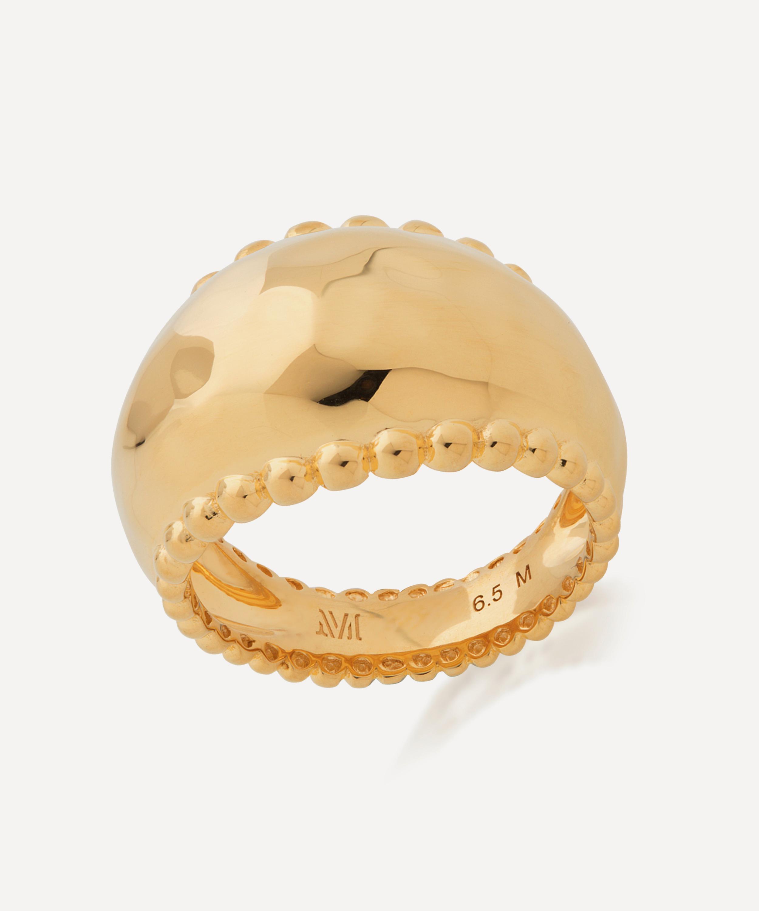 Monica Vinader - Gold Plated Vermeil Silver Deia Beaded Ring image number 0
