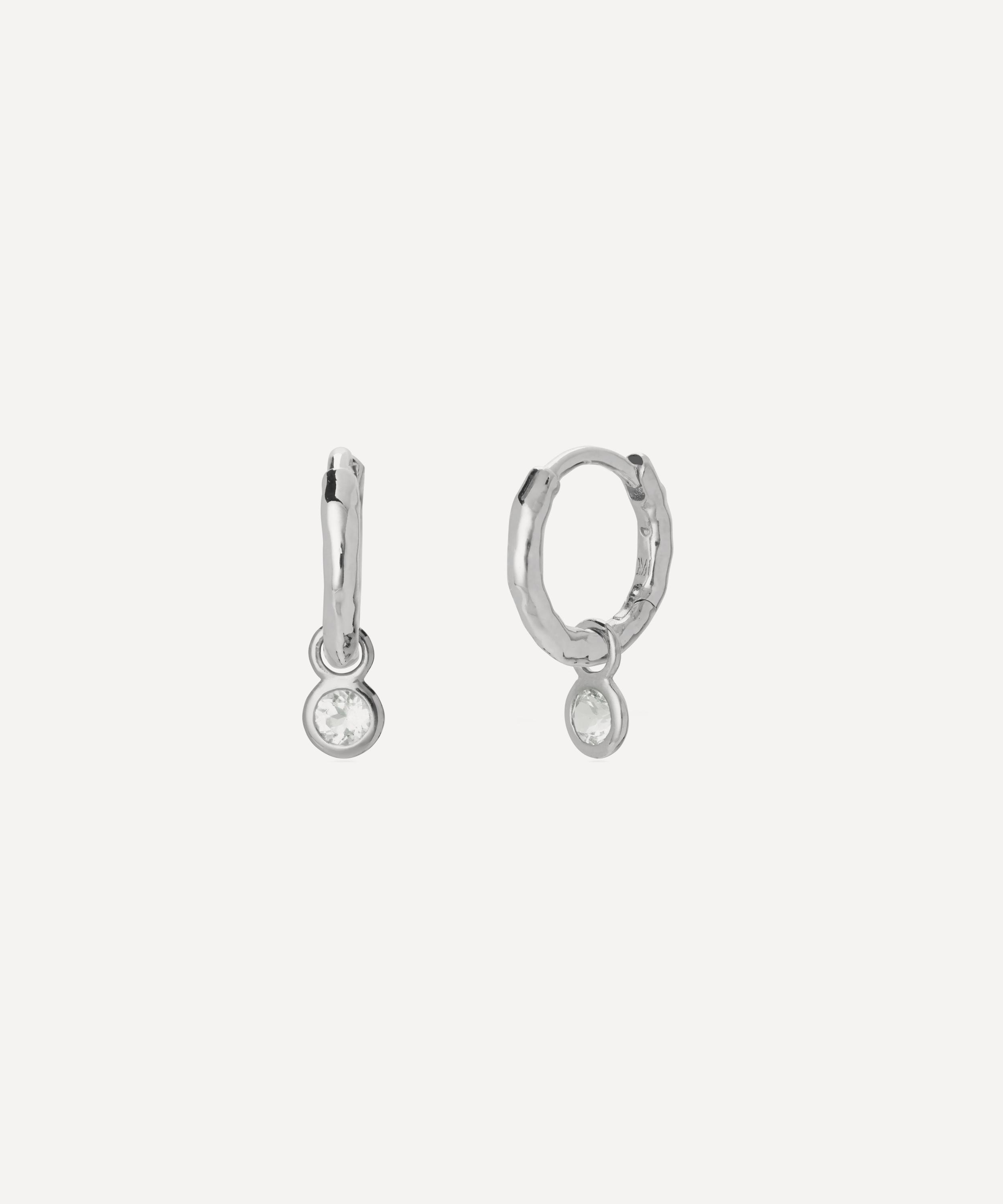 ピアス LESS IS MORE silver ring earrings Monica Vinader Sterling Silver Wave Medium Hoop Earrings