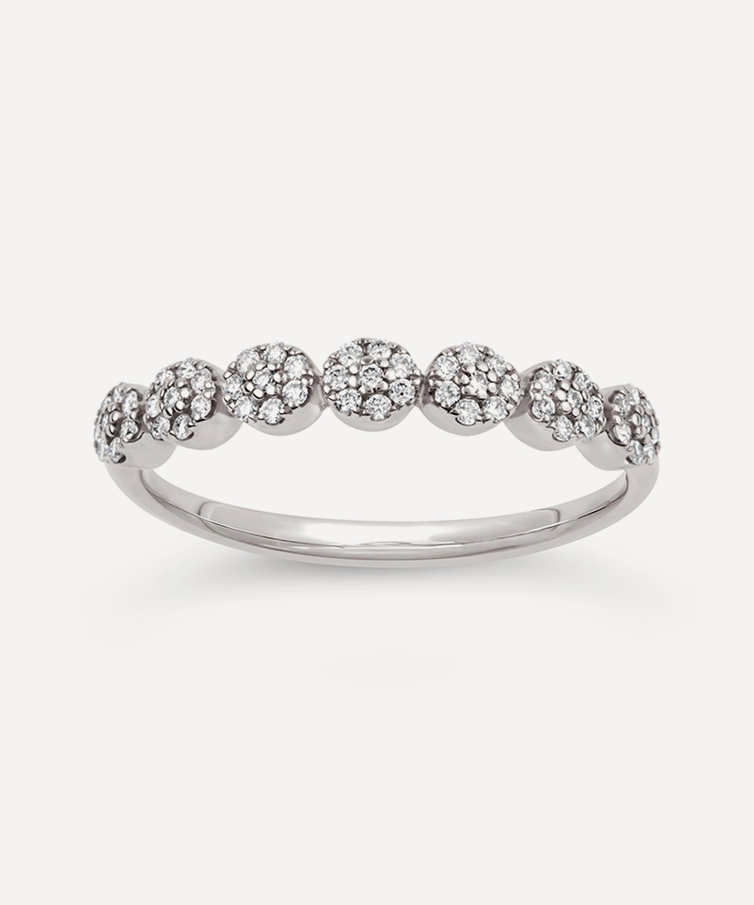 Missoma Fine Half Eternity Ring | 14K White Gold/Diamond Gold/White