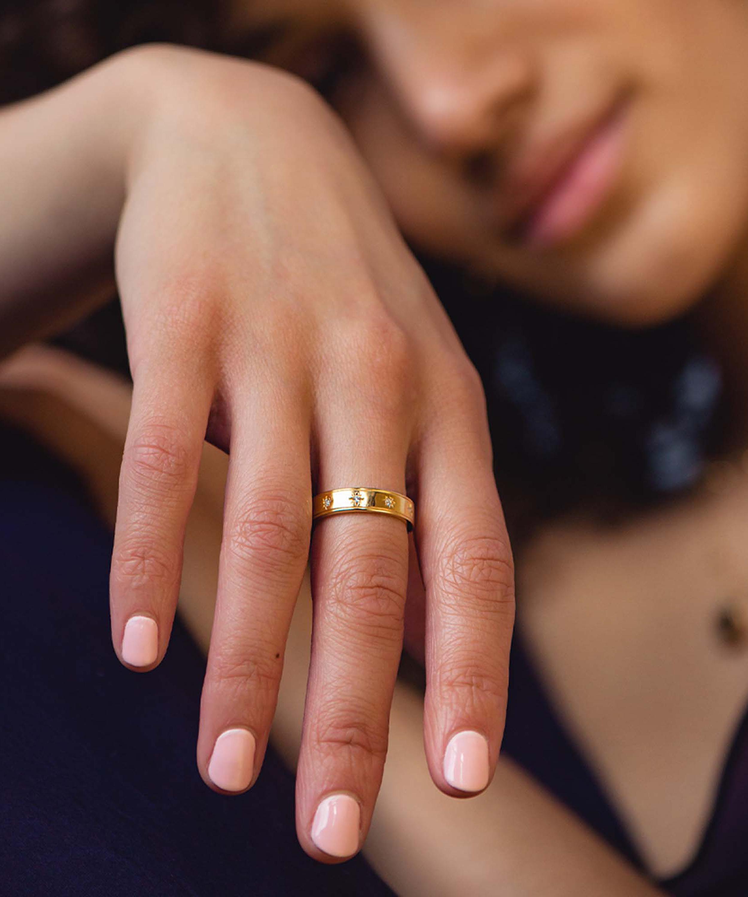 Gold plated sapphire on sale ring