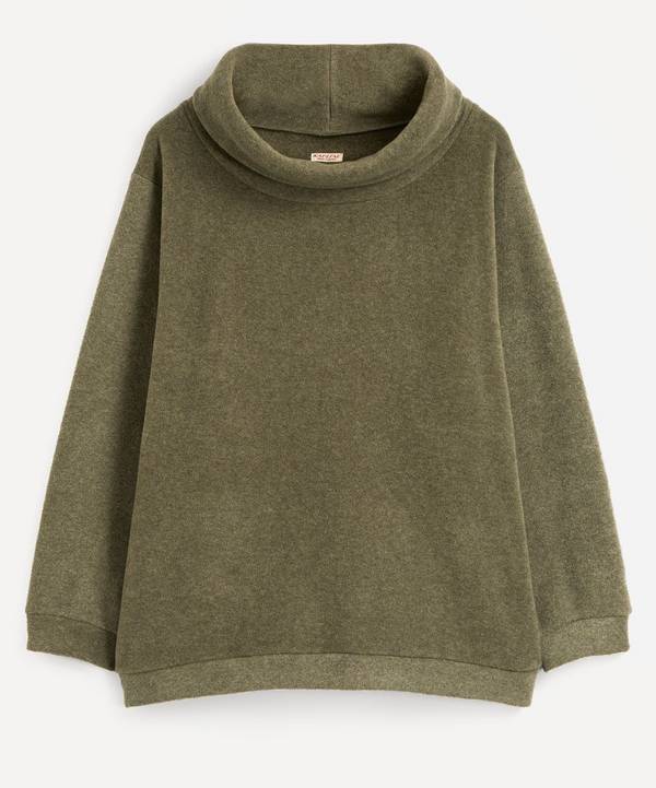 Kapital - High-Neck Reverse Fleece Sweatshirt image number 0