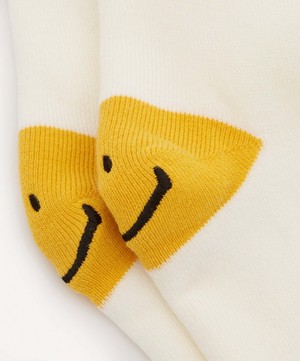 Kapital - 144-Yarn Knee-High Smiley Face Skate Socks image number 3