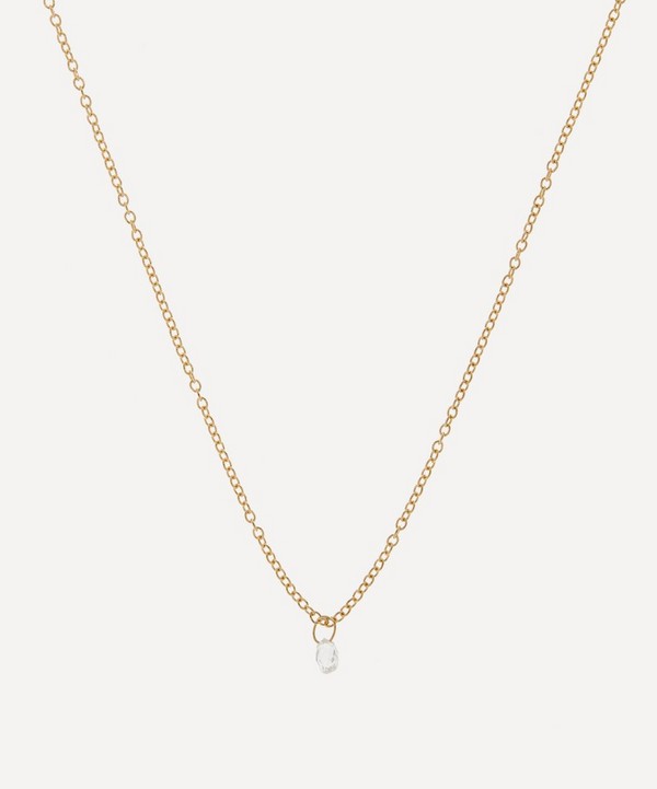 Satomi Kawakita - 18ct Gold Diamond Drop Pendant Necklace image number null