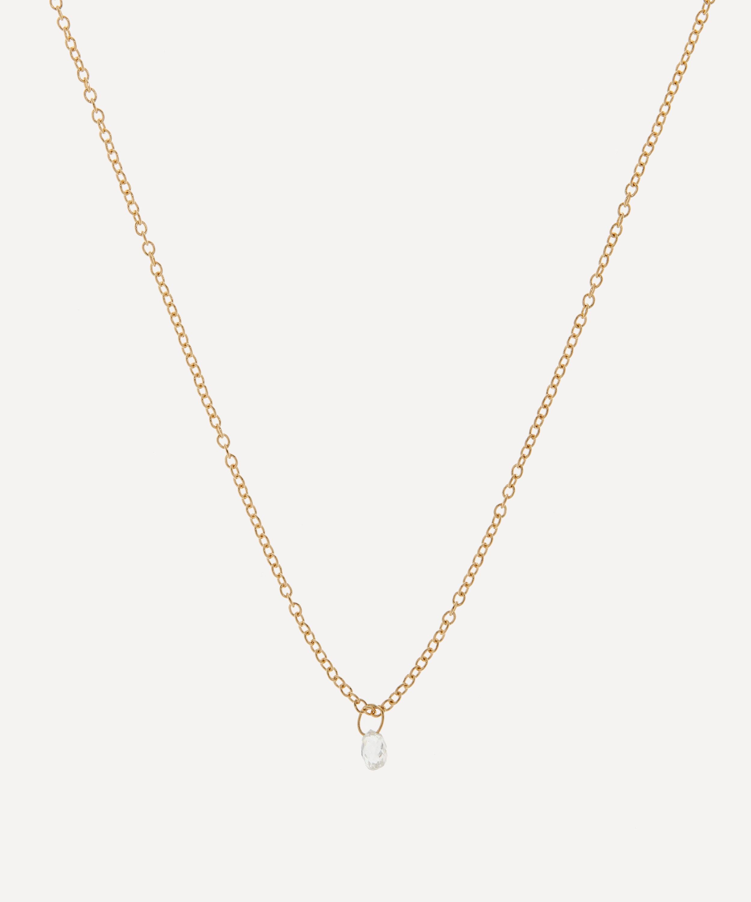 Satomi Kawakita - 18ct Gold Diamond Drop Pendant Necklace image number 0