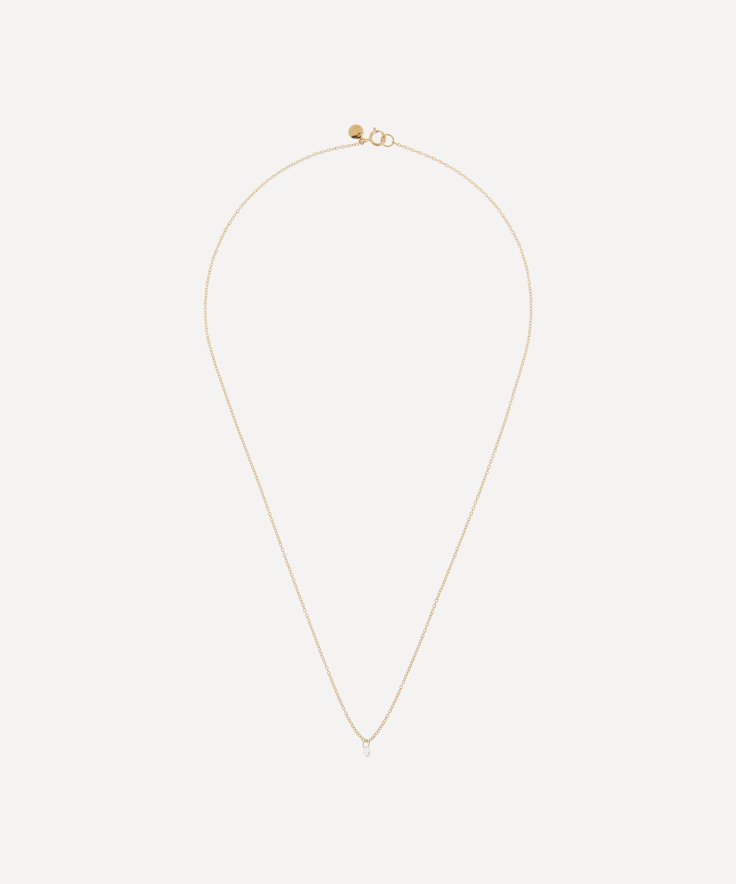 Satomi Kawakita - 18ct Gold Diamond Drop Pendant Necklace image number 2