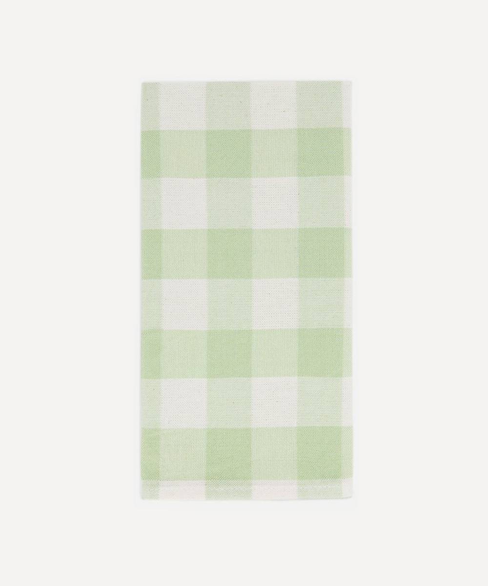 Heather Taylor Home - Honeydew Gingham Cotton Napkins Set of Four
