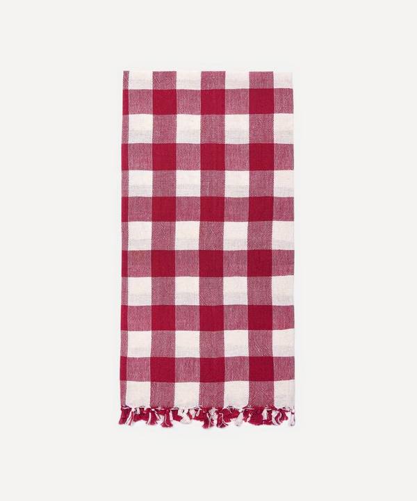Heather Taylor Home - Cherry Gingham Cotton Tea Towel image number 0