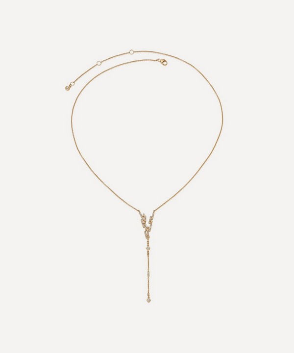 Astley Clarke - 14ct Gold Comet Flare Diamond Lariat Necklace image number null