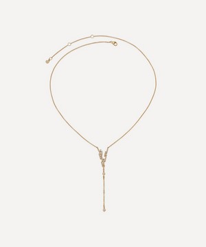 Astley Clarke - 14ct Gold Comet Flare Diamond Lariat Necklace image number 0