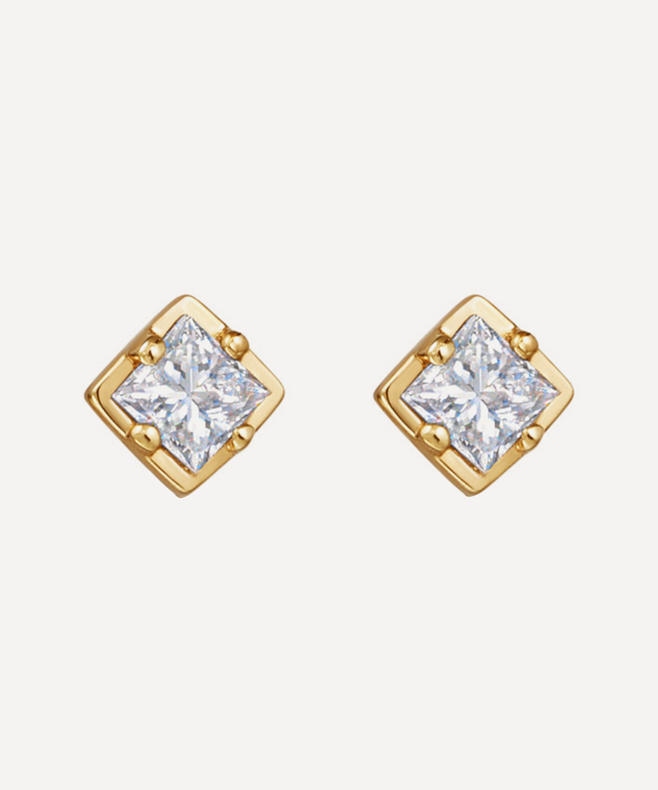 Astley Clarke - 14ct Gold Mini Comet Diamond Stud Earrings image number null