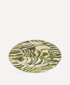 Henry Holland Studio - Green and White Small Serving Platter image number 0