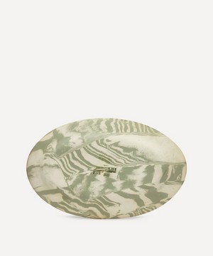Henry Holland Studio - Green and White Small Serving Platter image number 3