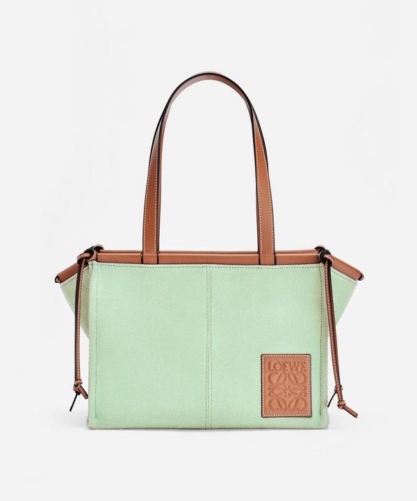 Loewe - Small Cushion Canvas and Leather Tote Bag image number null