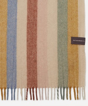 The Tartan Blanket Co. - Rainbow Stripe Recycled Wool Blanket image number 3